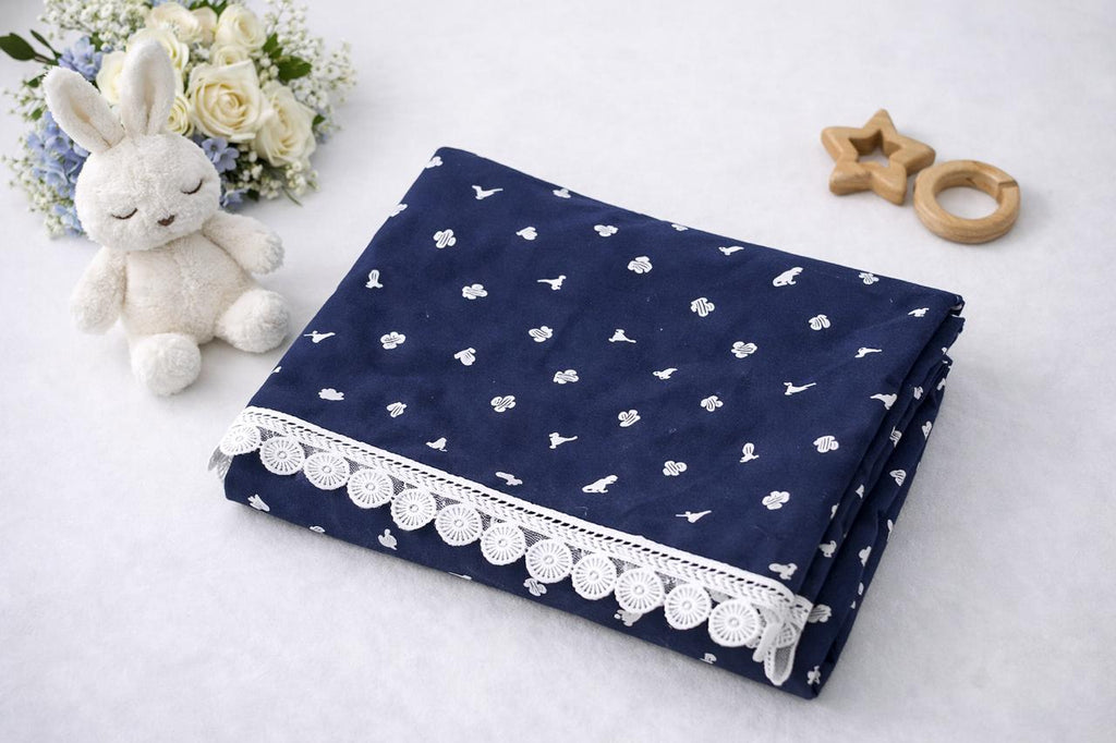 Navy blue & white cactus