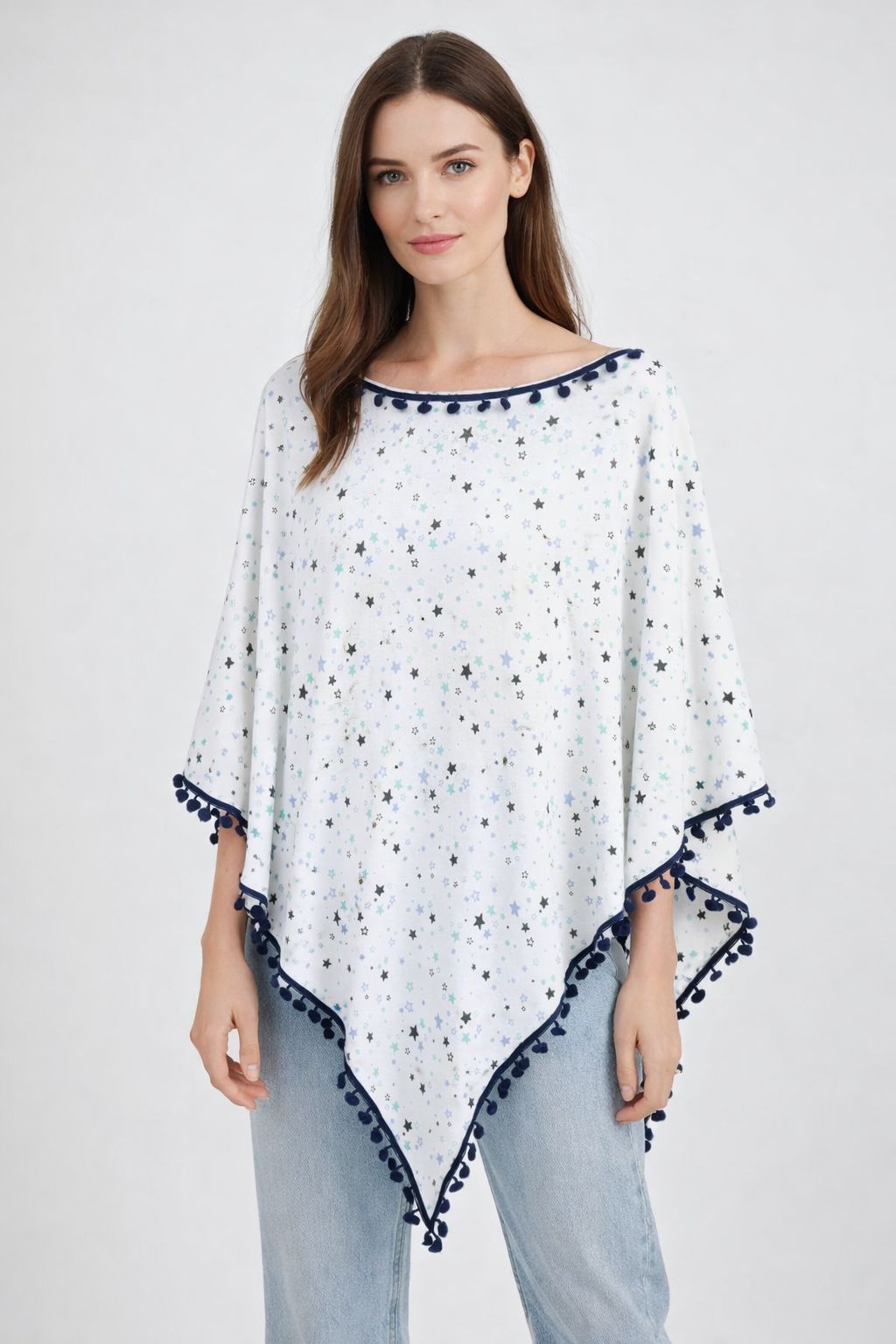 White & Navy Blue Stars
