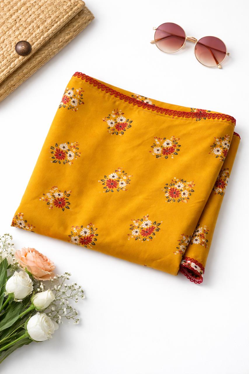 Mustard & Red Floral